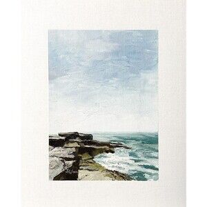 8x10 Maine Original Oil Painting Acadia Schoodic Point Atlantic Ocean Art Signed